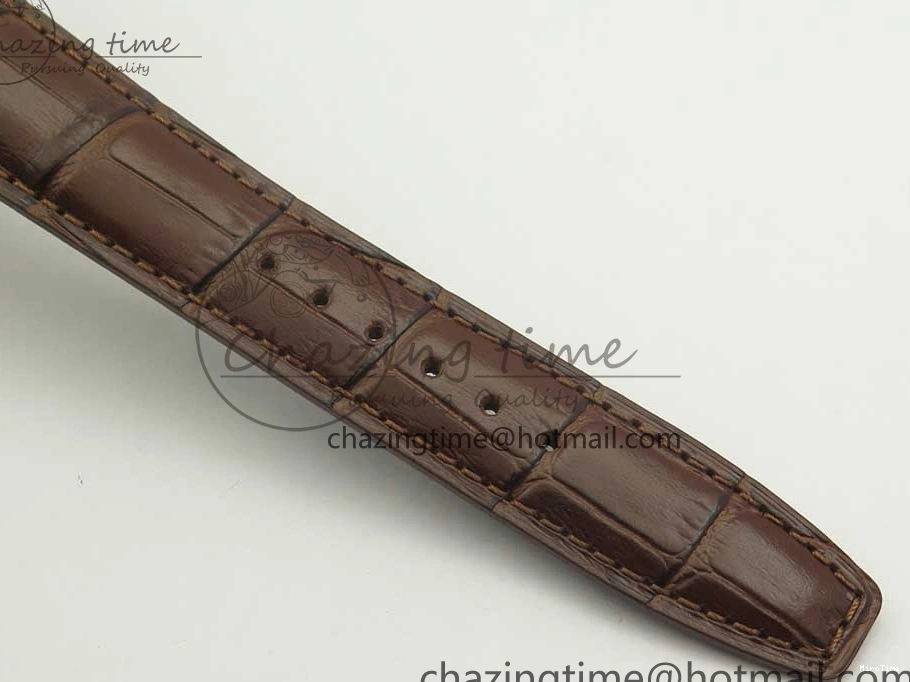 MIROTIME 0501 Portuguese Tourbillon IW5463 RG ZF Best Edition White Dial on Brown Leather Strap Stylish 7174
